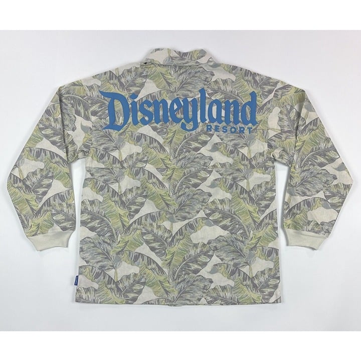 Disneyland Disney Spirit Jersey Mens 2XL Floral Long Sleeve Button Front Shirt