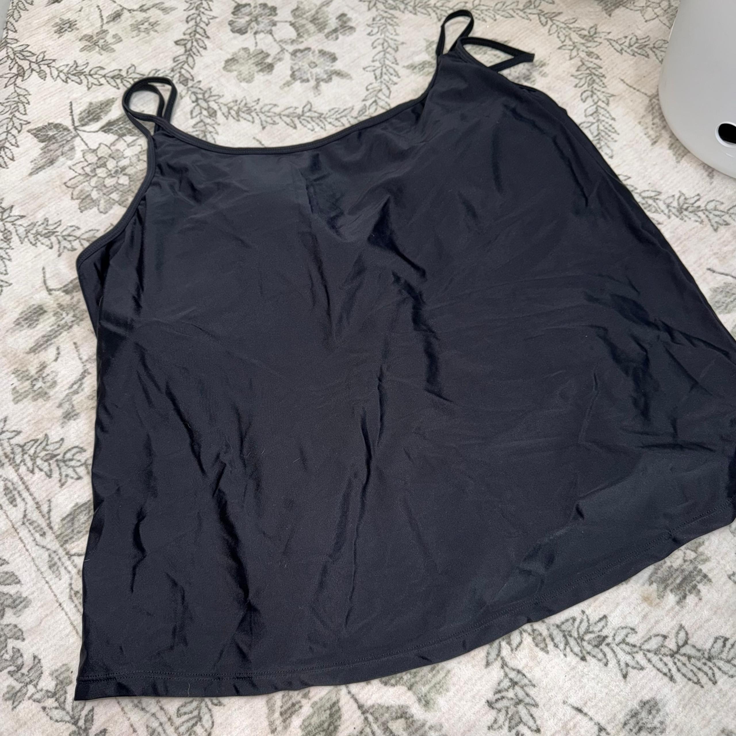 Black Tankini Swim Top