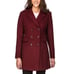 Haute Edition Double Breasted PeaCoat Maroon Medium