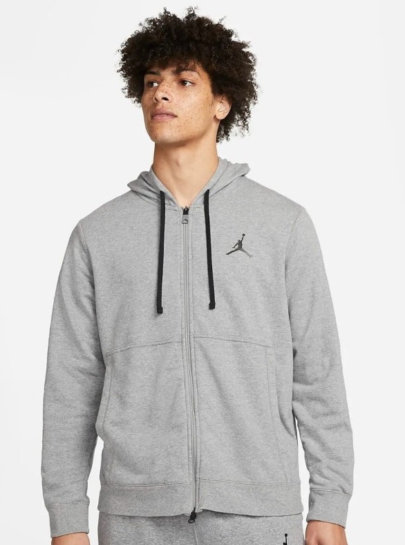 Nike Air Jordan Jumpman Dry Fit Full Zip Hoodie Heather Gray Men's Size XL