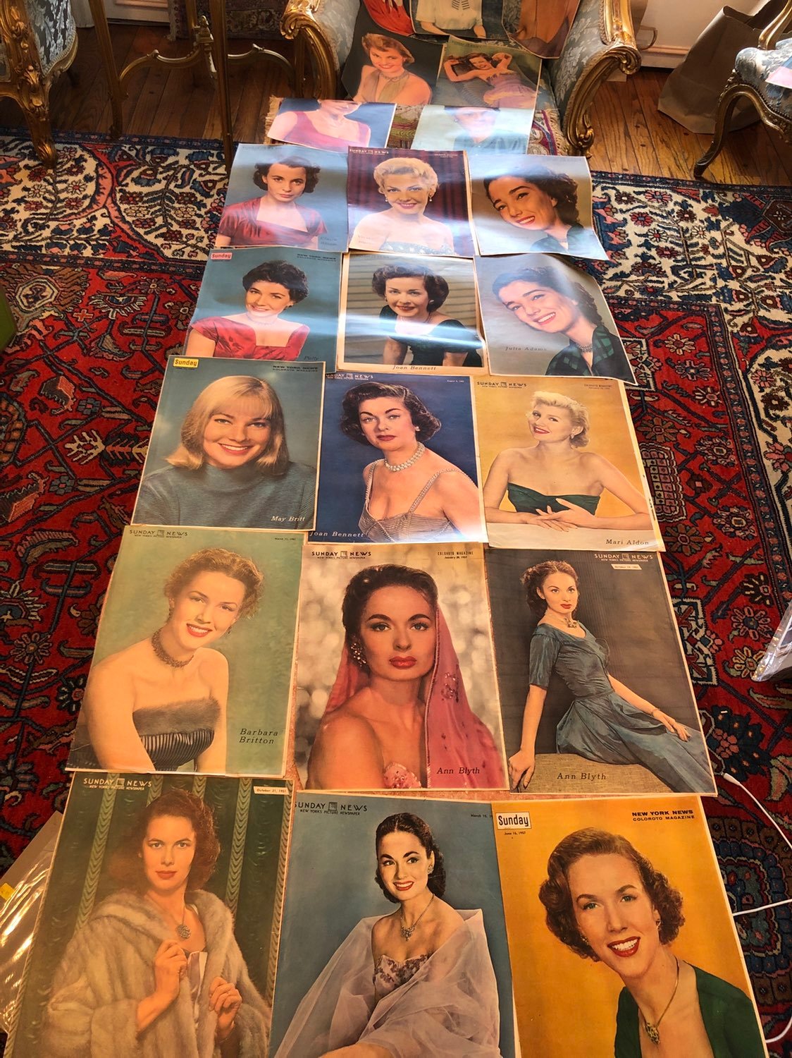 22 vintage 1950's Sunday Newspaper