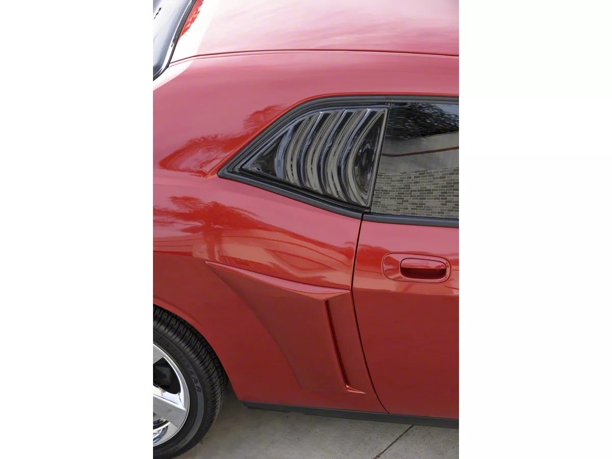 New Glossy Black Side Vent Window Quarter Louver Cover dodge challenger 08-2023
