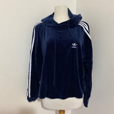 2x Adidas Velour Cropped Hoodie
