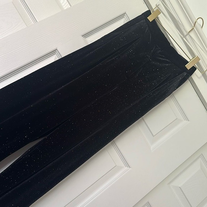 Retrofete Black Glitter Tailored Pants
