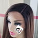 Brown ombre black long lace wig