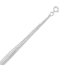 5 Strand Liquid Silver Necklace SEG00warls5