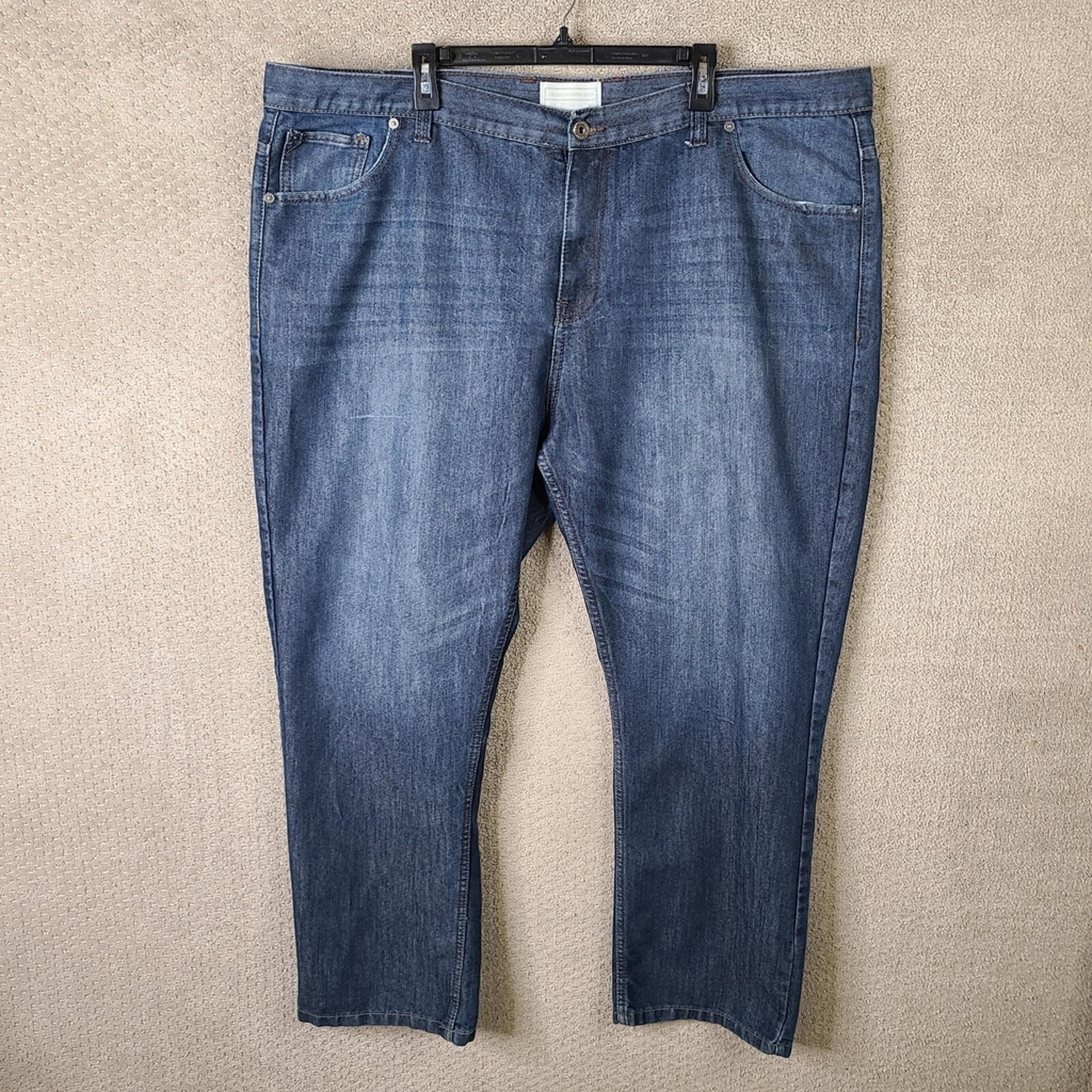 Alexander Julian Colours Jeans Mens 48x32 (48x30) Blue Straight Dark Wash Denim