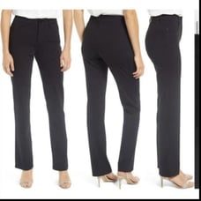 NYDJ Women's Black Curves 360 Slim Fit Ponte Pants Size 4
