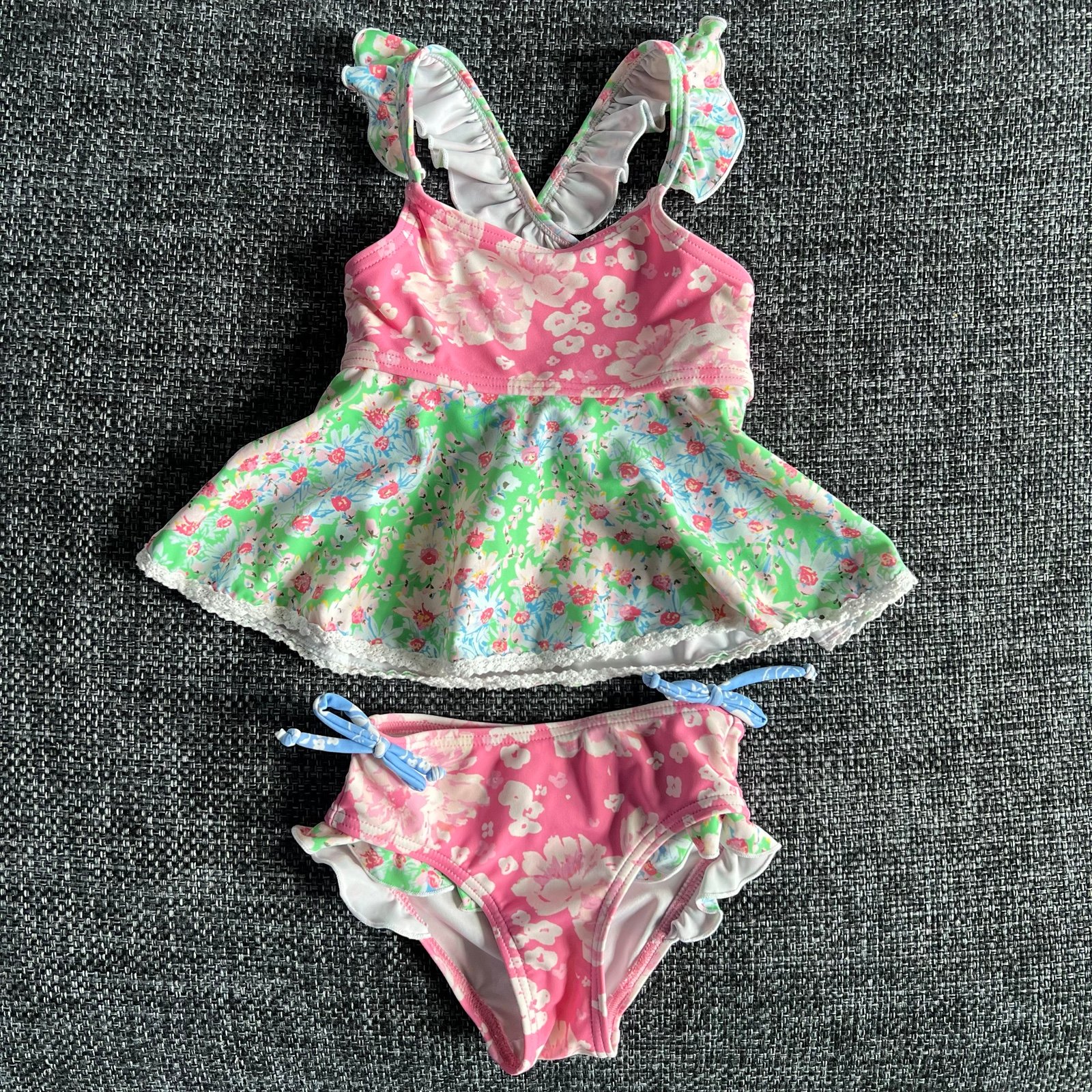 Sweet Honey Floral Tankini Set Size 18 Months