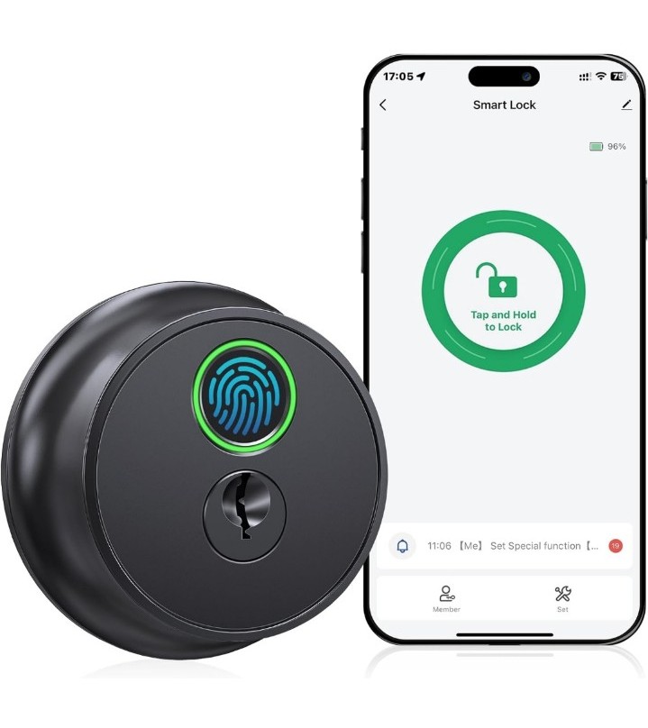 Smart Deadbolt Lock for Front Door: Fingerprint Door Lock