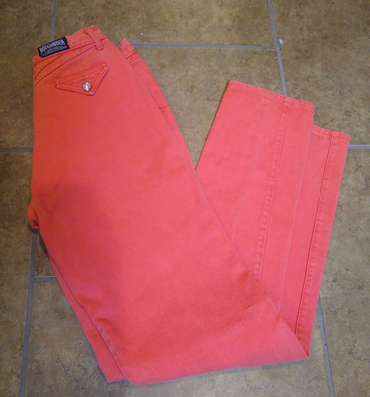VTG Roughrider Orange Coral JEANS 9/10