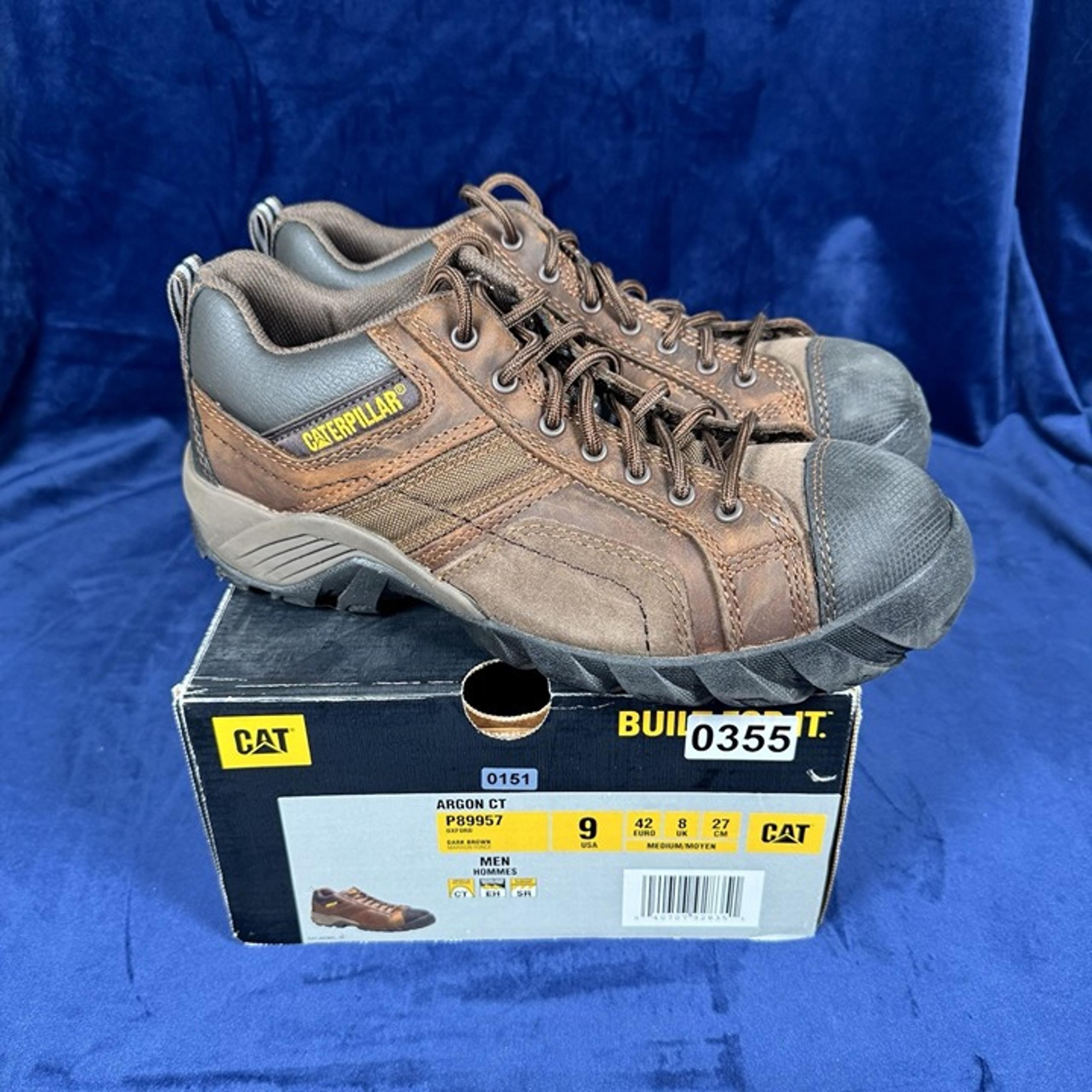 Caterpillar Men Argon Composite Toe Work Shoe Work Boots Leather Men's 9 0151