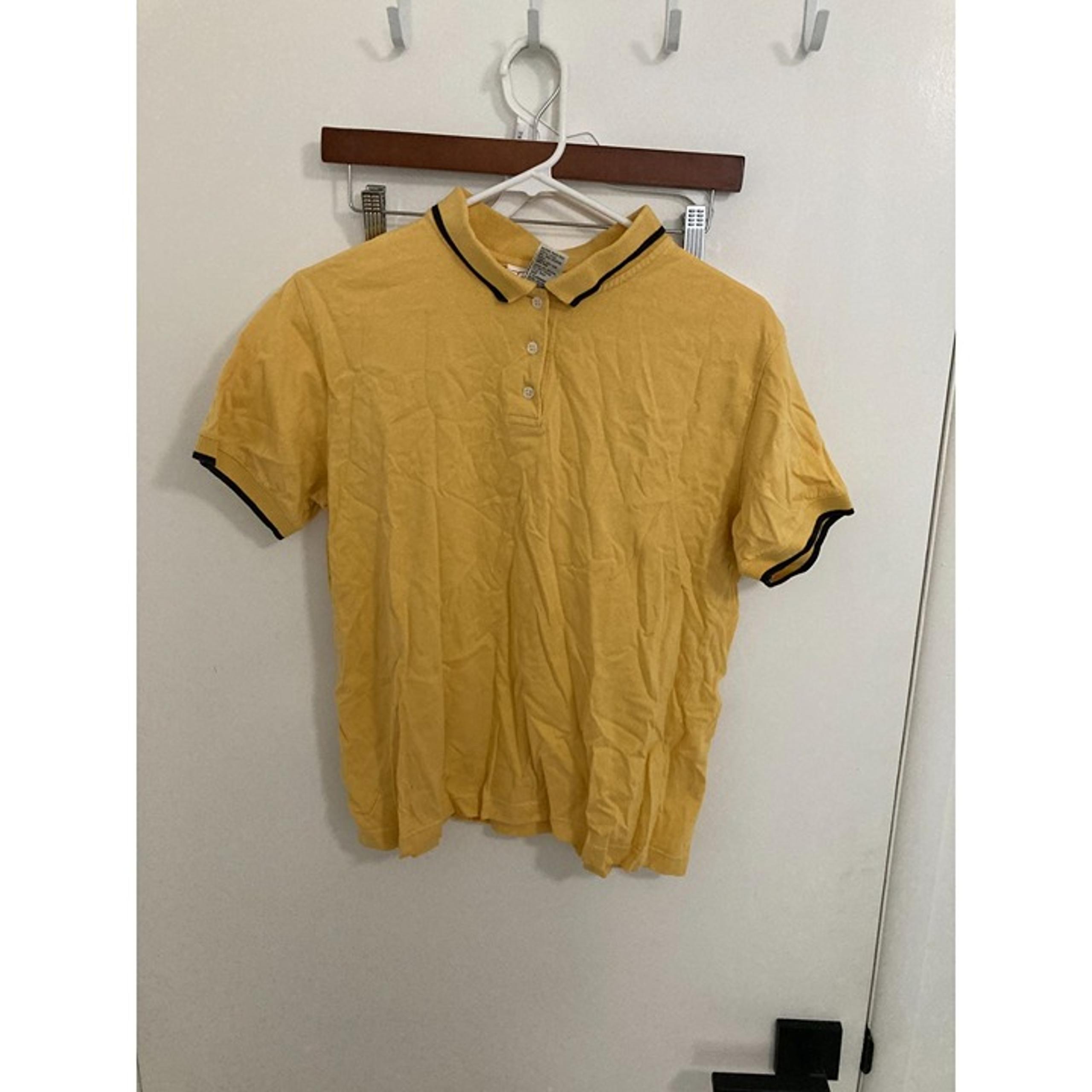 Talbot's Women's Vintage Polo Shirt, Yellow, Medium