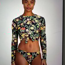 long sleeve swim top and bottom Size L