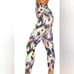 Bally Floral Print Kayla Chalk Violet High Waist Athletic Pants Medium