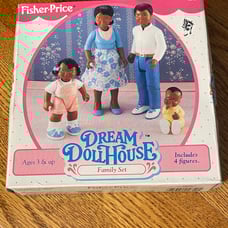Fisher Price Loving Dream Dollhouse African American Family Mom Dad Girl Baby