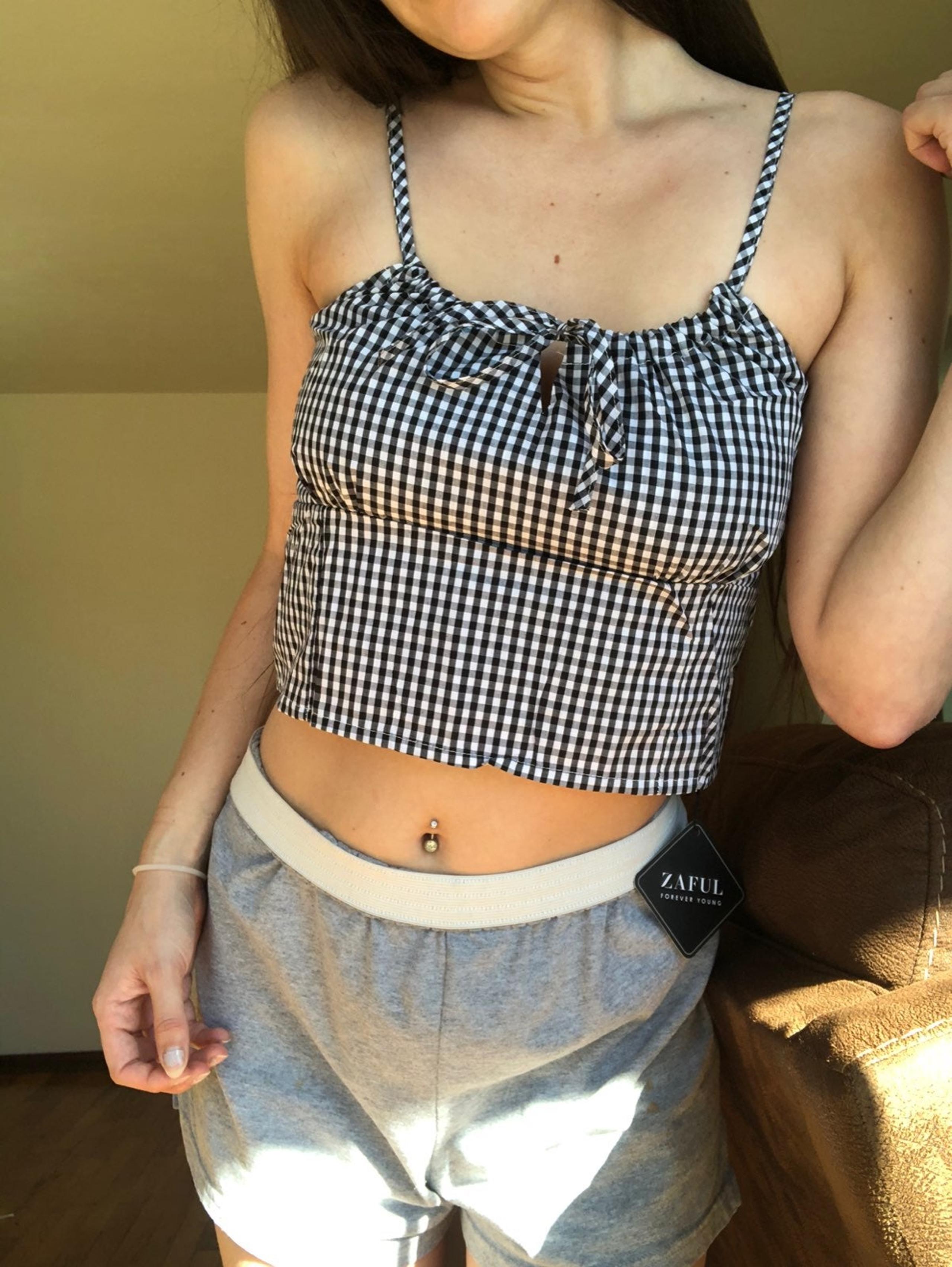 Black and White Plaid Tank