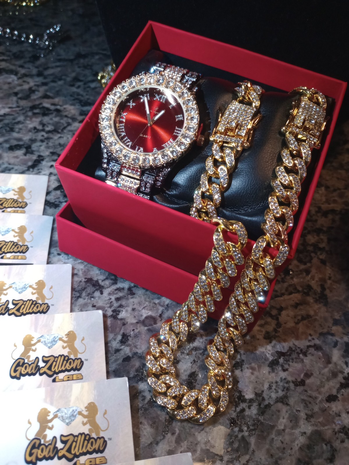 Bracelet +18 + watch Unisex 90 DAY Warranty high-end prototypes. Real Lab Diamo