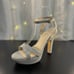 Elena Benjamin Walk silver heels NWT