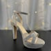 Elena Benjamin Walk silver heels NWT