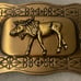 Vintage Metal Belt Buckle, Brass, Mouse, Wildlife, Nature, Maines Alaska, Nice
