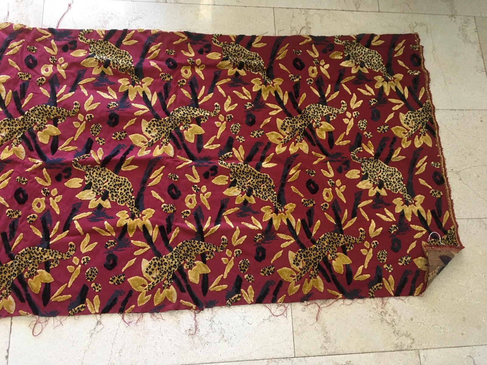 Leopard fabric material