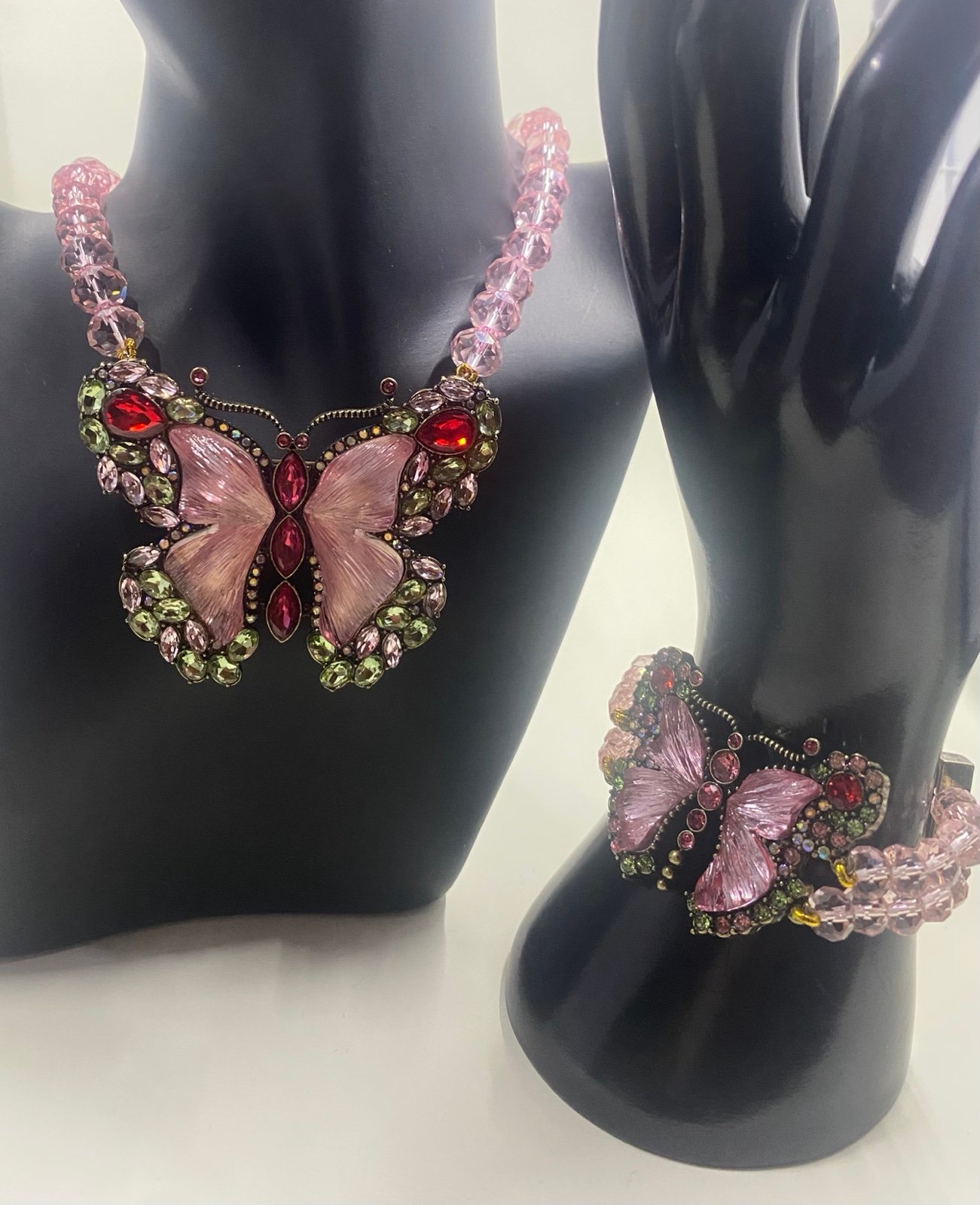 Heidi Daus Butterfly Necklace/bracelet set