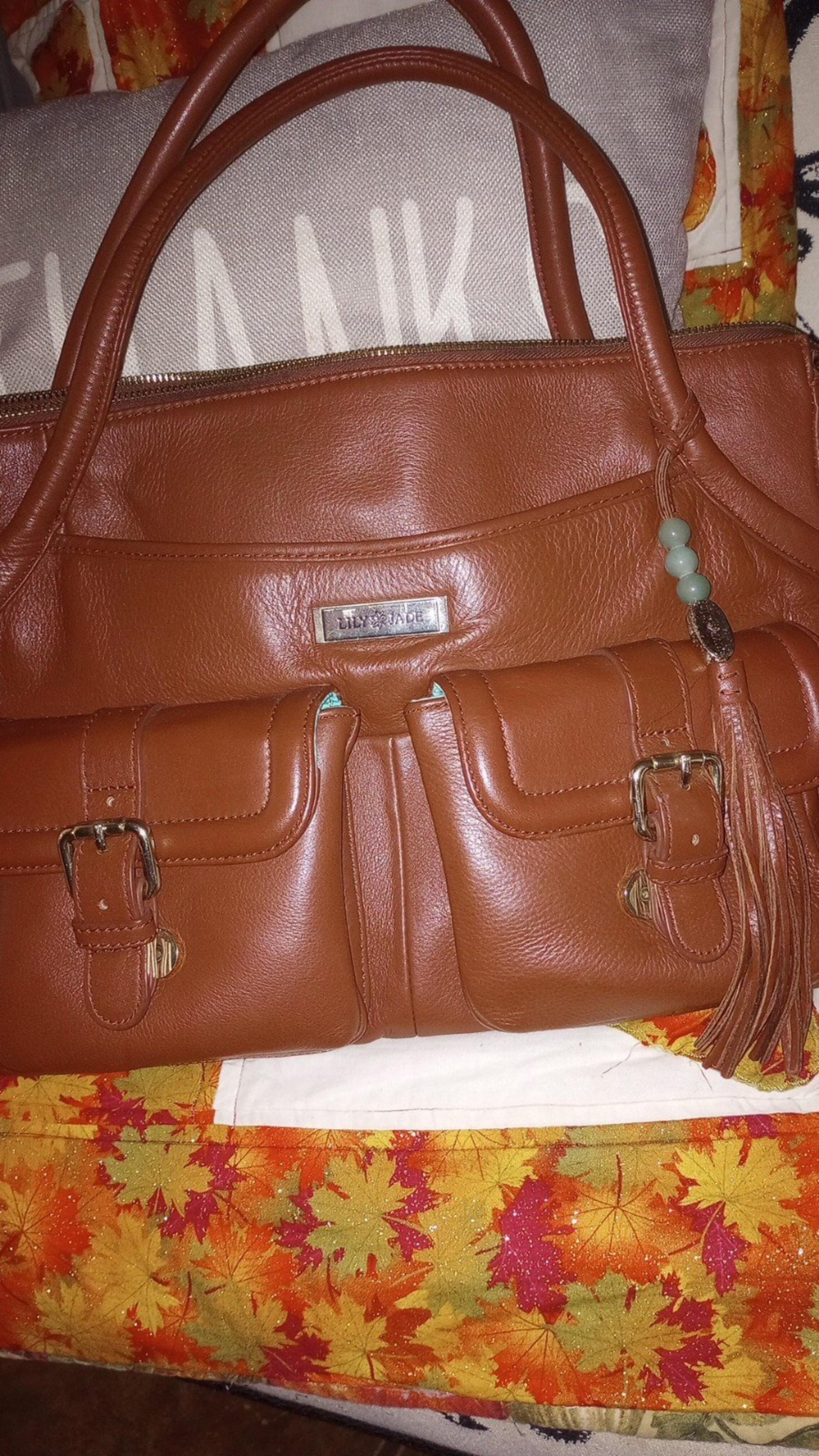 Lily jade leather diaper bag