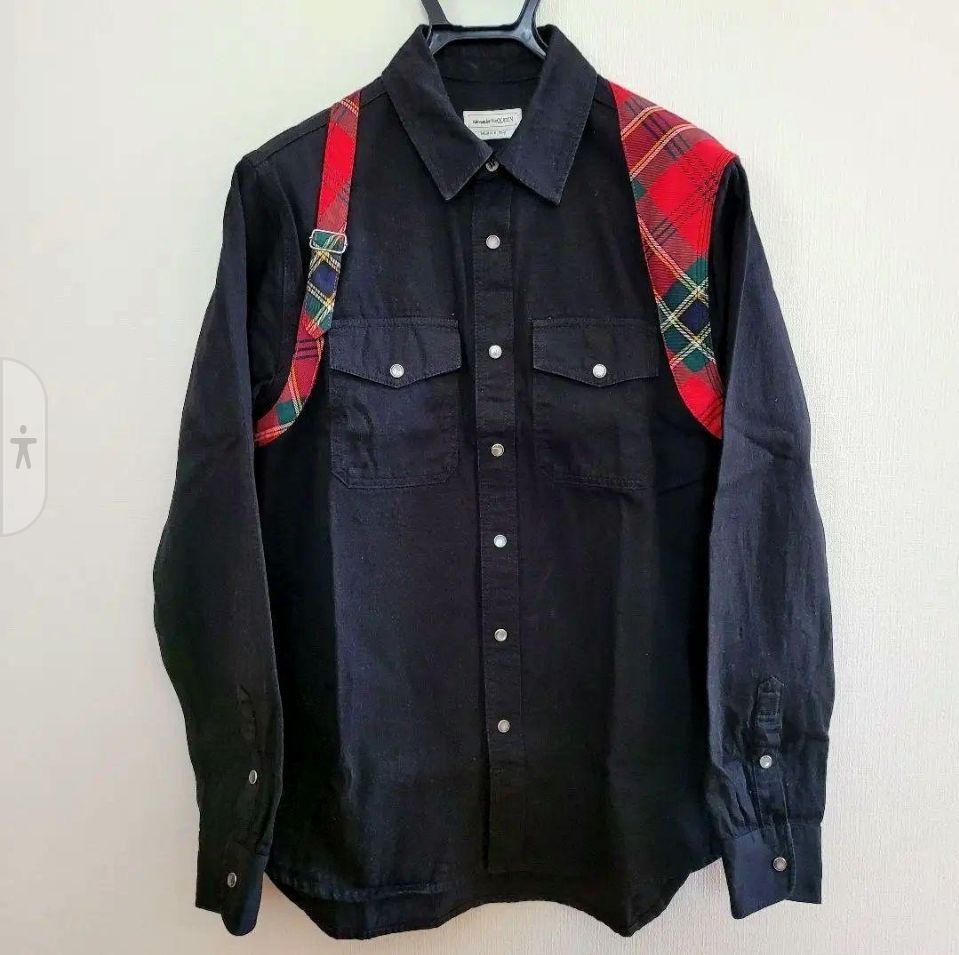 Alexander McQueen Black Denim Harness Shirt