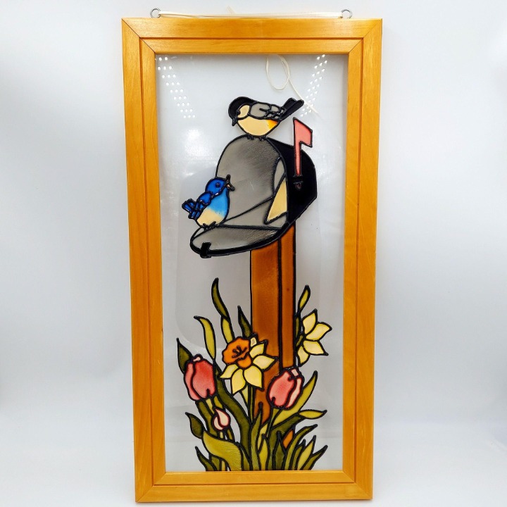 Birds Flowers Mailbox Large Suncatcher