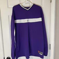 Nike Teams Mens XXL Baltimore Ravens Purple White Athletic Pullover Longsleeve