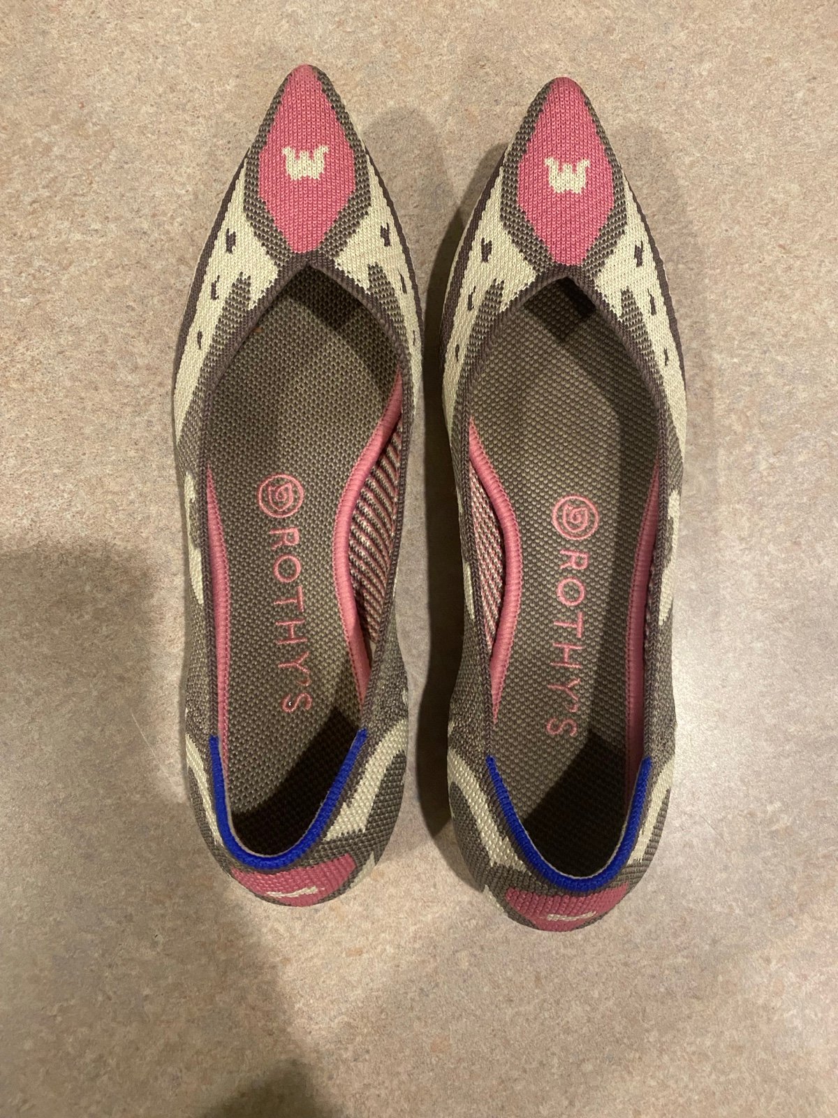 Like New Rothy's The Point Moroccan Flat Size 8