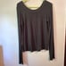 Lulus Everyday Hunter Green Ribbed Long Sleeve Cropped Henley Top Size XL NWT