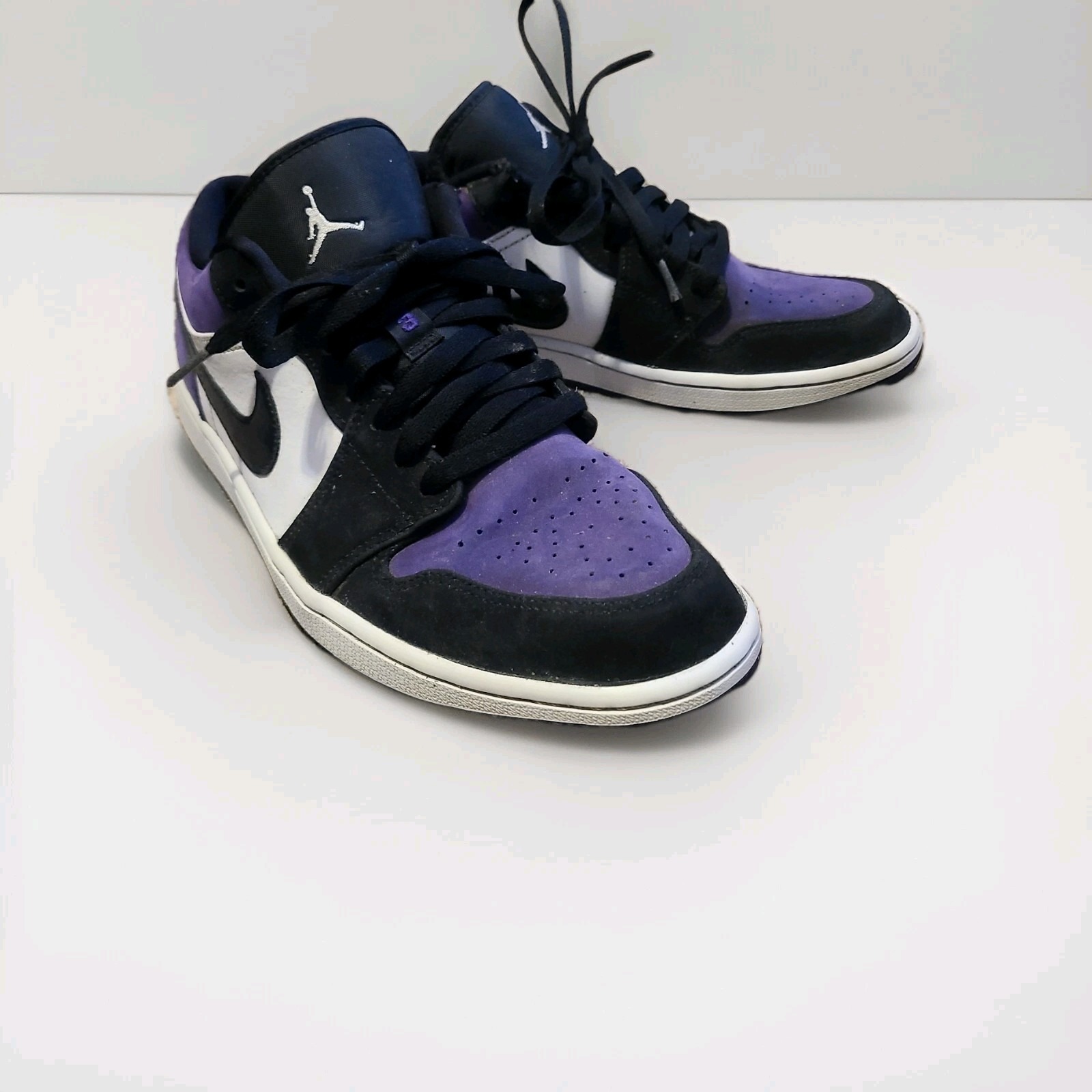 Nike Men's Air Jordan 1 Retro Low Court Purple Suede Leather Sneaker Shoes 9.5