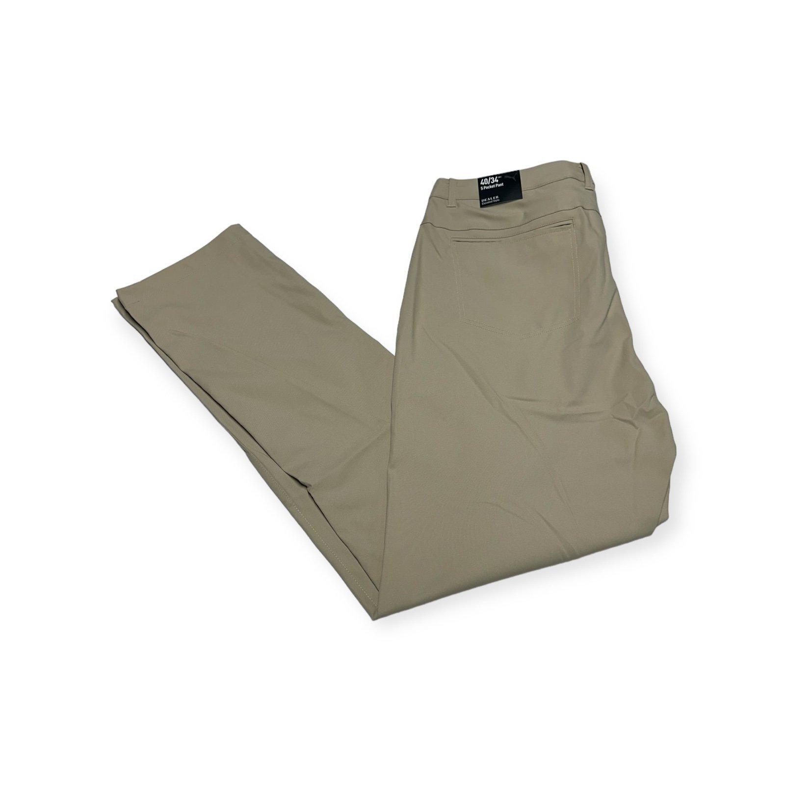 Puma Dealer Golf Pant 5 Pocket Beige 535526 Breathable Polyester Alabaster 40x34