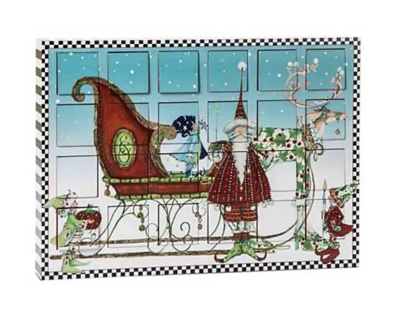 Mackenzie-Childs Patience Brewster Dash Away Advent Holiday Countdown Calendar