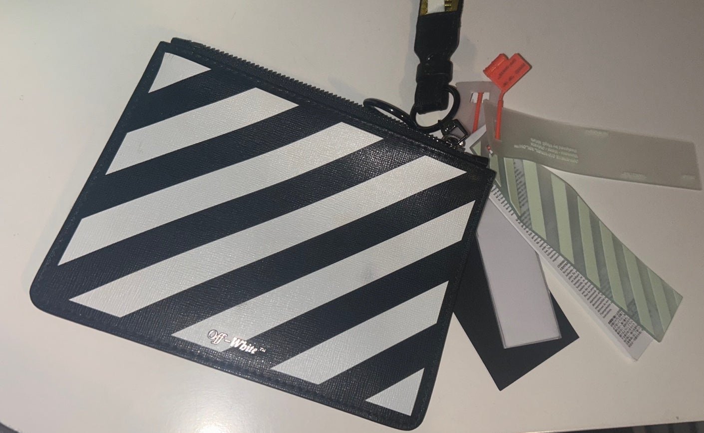 Off-white wristlet