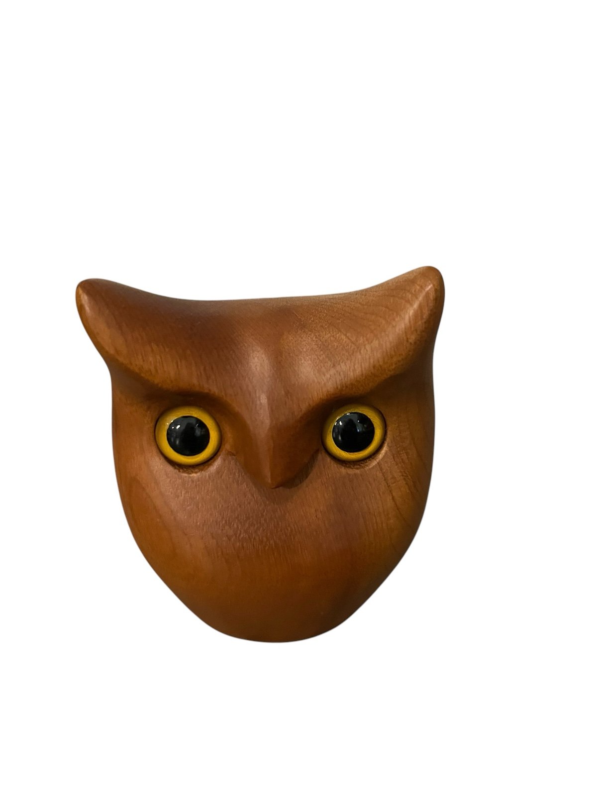 VTG Myrtlewood Carved Owl Mid Century Modern Coos Bay Oregon Figurine