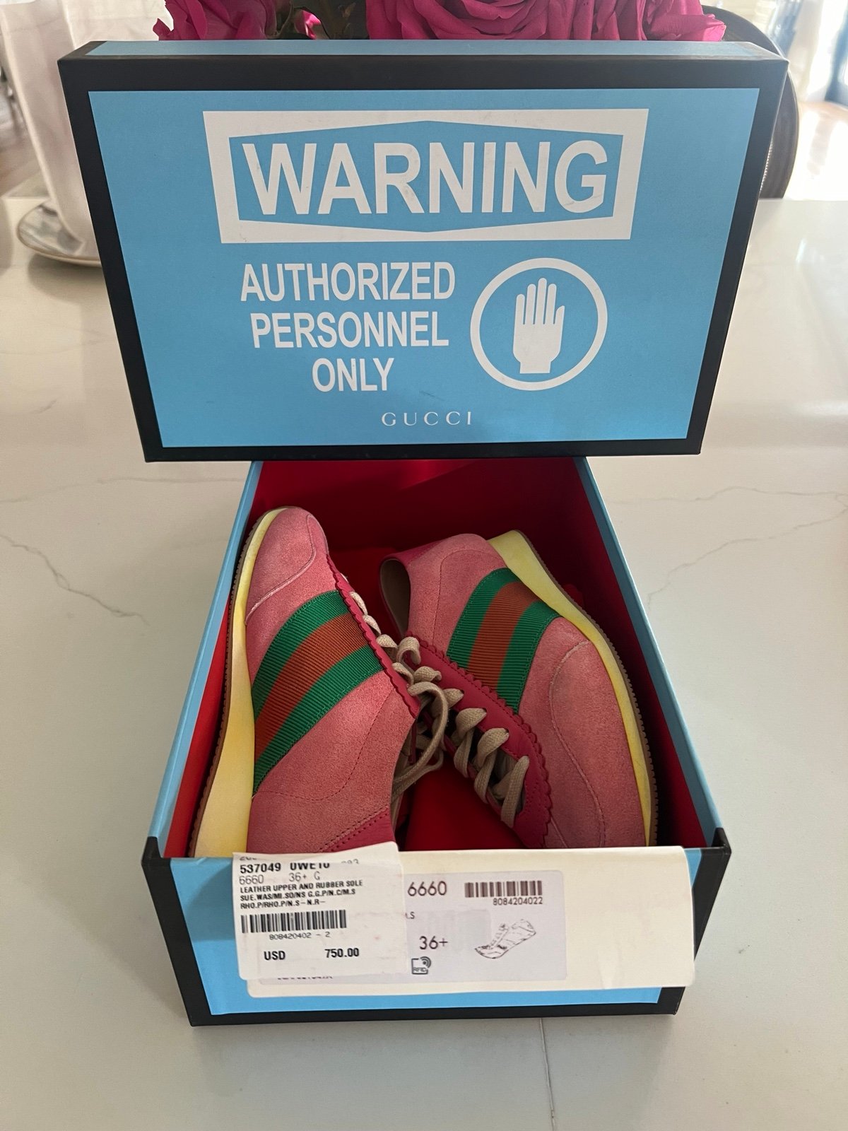 Gucci Web Accent Suede Sneakers 36+