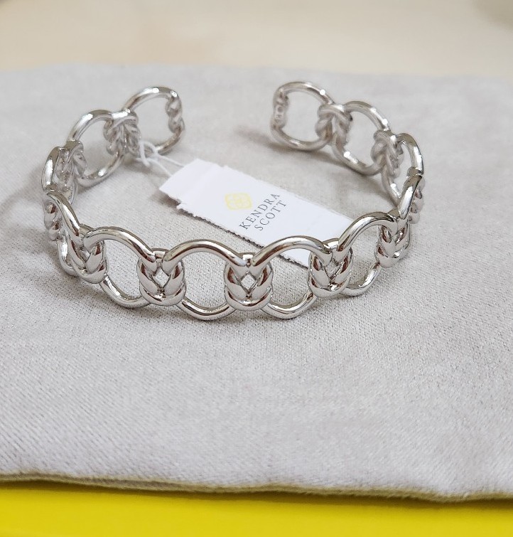 Kendra Scott Fallyn Cuff Bracelet Silver NWT