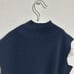 DoCLASSE Dark Blue Sleeveless Knit with Buttons, Navy, Size M