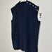 DoCLASSE Dark Blue Sleeveless Knit with Buttons, Navy, Size M