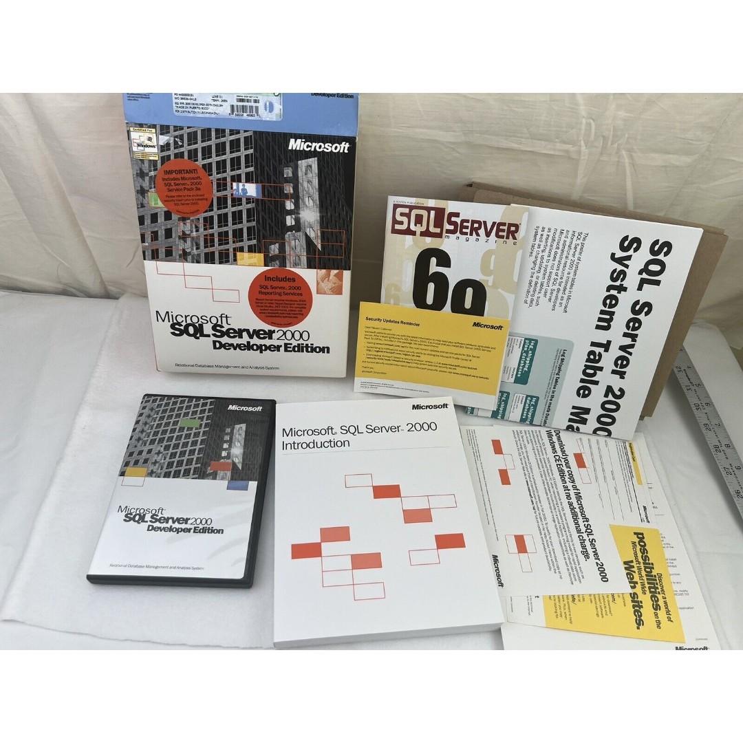Microsoft SQL Server 2000 Developer Edition Package Retail with Key