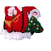 Vintage Santa Claus Christmas Wall Hanging Hook Rug Latch Completed 28 X 19