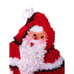 Vintage Santa Claus Christmas Wall Hanging Hook Rug Latch Completed 28 X 19