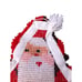 Vintage Santa Claus Christmas Wall Hanging Hook Rug Latch Completed 28 X 19