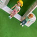 Playskool sibling set blonde ponytail girl & brother