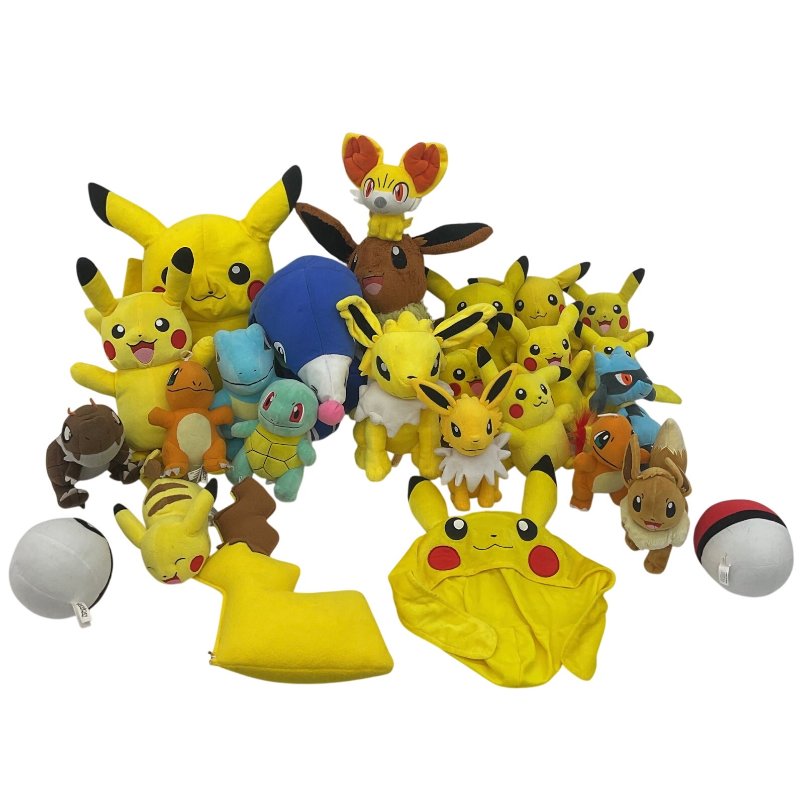 Preowned LOT 10 lbs Pokemon Stuffed Animals Mixed Characters Pikachu Eevee