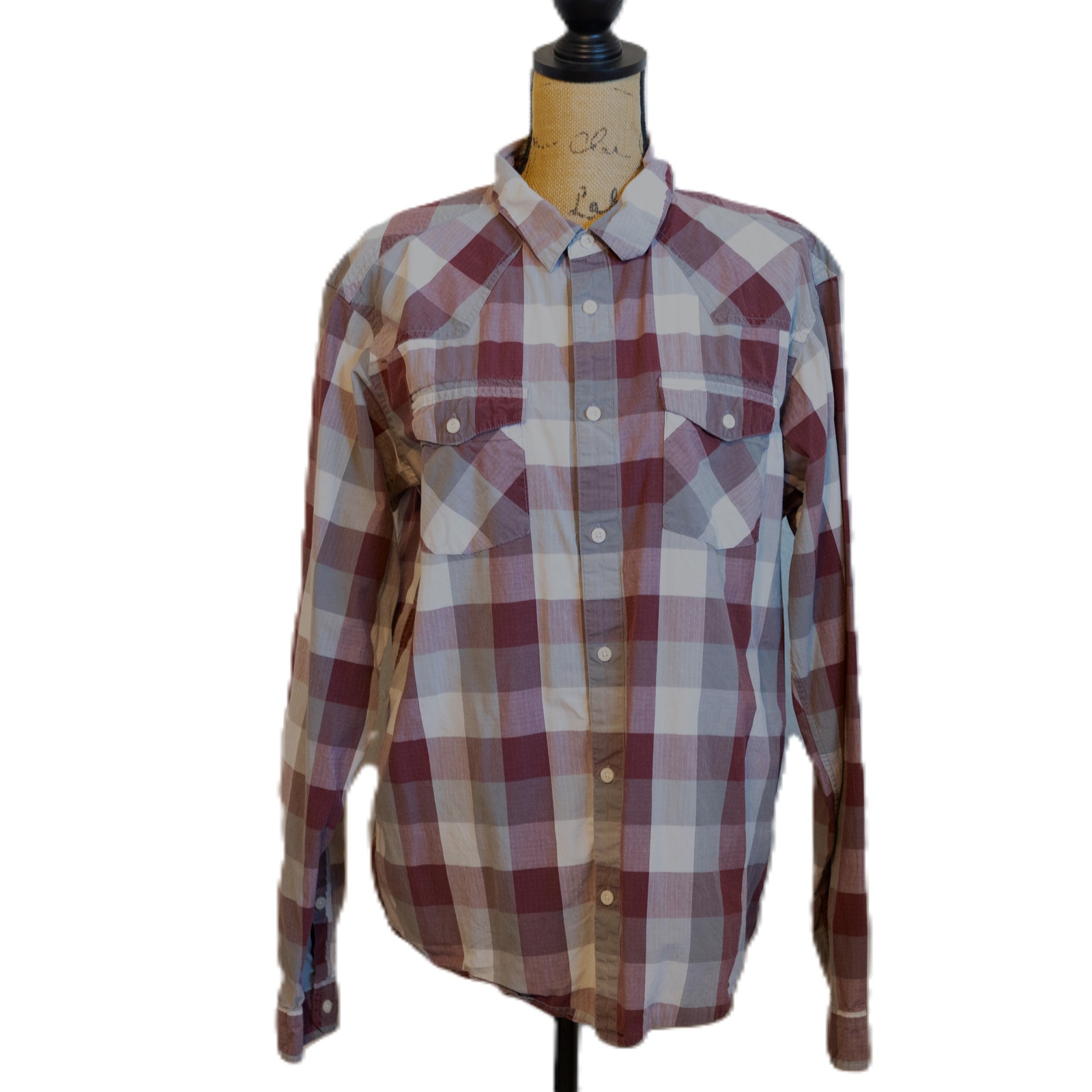 Patagonia Frontier Long Sleeve Men's Button Up Size Large