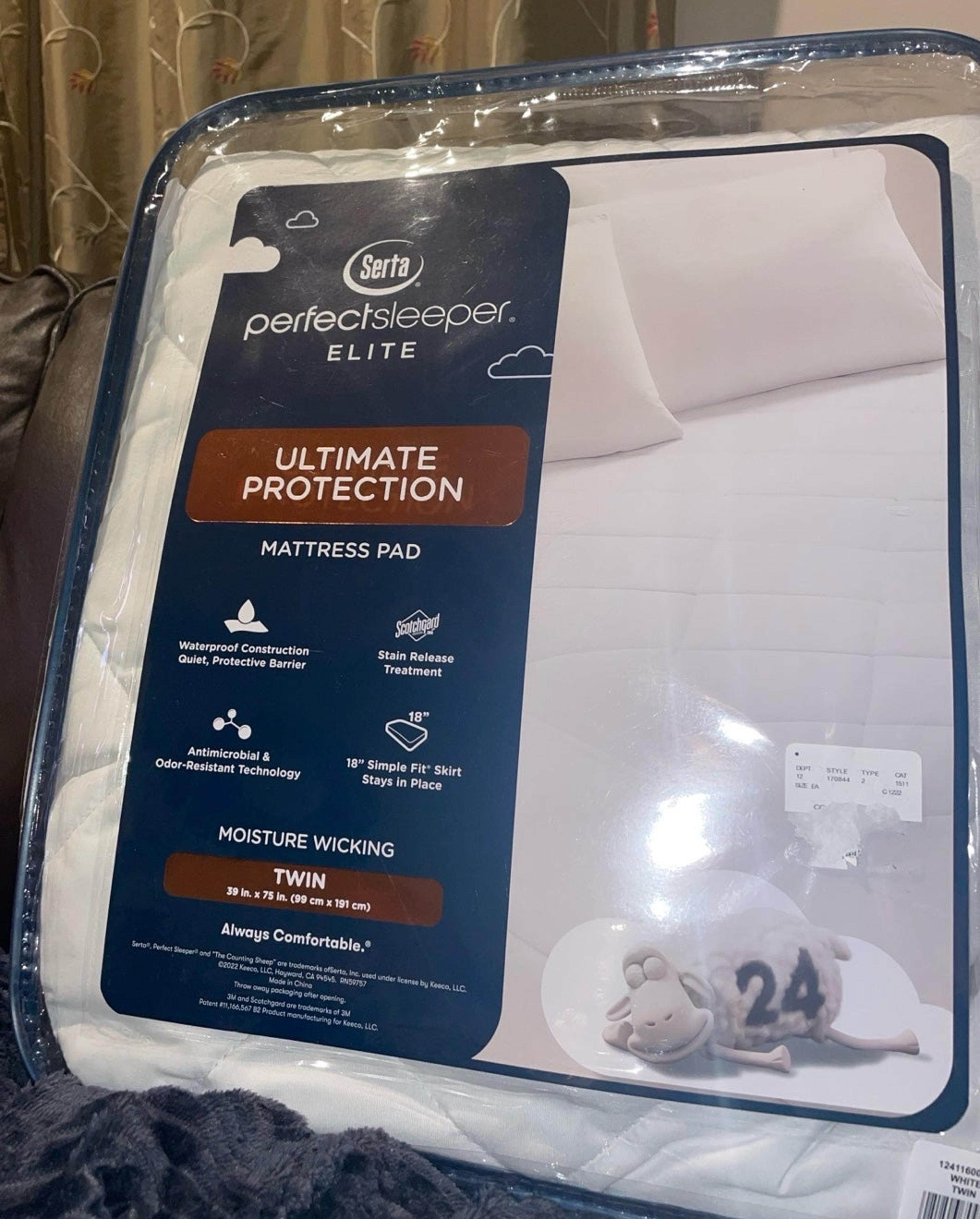 Serta Perfect Sleeper Elite Ultimate Protection Waterproof Twin Mattress Pad